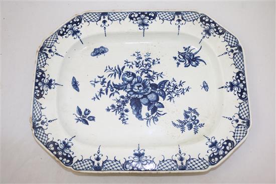 A Worcester meat dish and a Chamberlains meat dish, late 18th / e